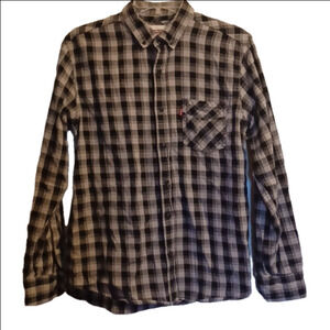LEVI'S, MENS, ONE POCKET, LONG SLEEVE, FLANNEL SHIRT, SIZE SMALL